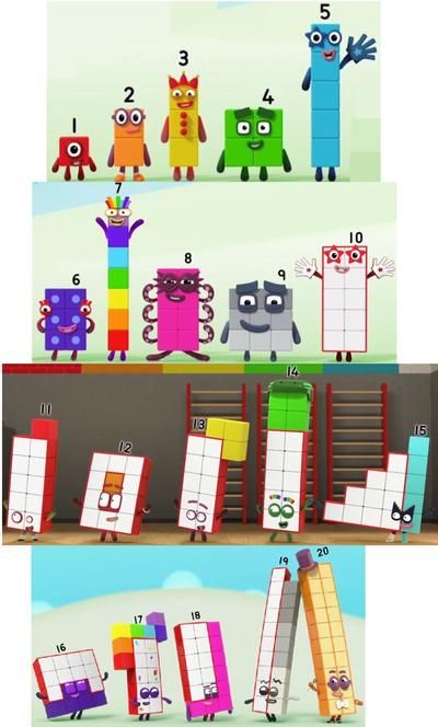 Numberblocks 1-20 by alexiscurry Number Blocks Coloring Pages, Baby Teething Chart, Teething Chart, Balcon Mic, Color Mixing Chart Acrylic, Block Birthday Party, Number Blocks, Alphabet Phonics, Free Preschool Printables