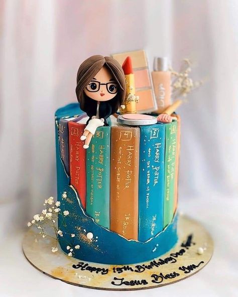 Open Book Cakes, Birthday Cake Models, Library Cake, Diy Unicorn Cake, Amazing Birthday Cakes, Friendship Cake, Book Themed Birthday Party, Bts Cake, Book Cakes