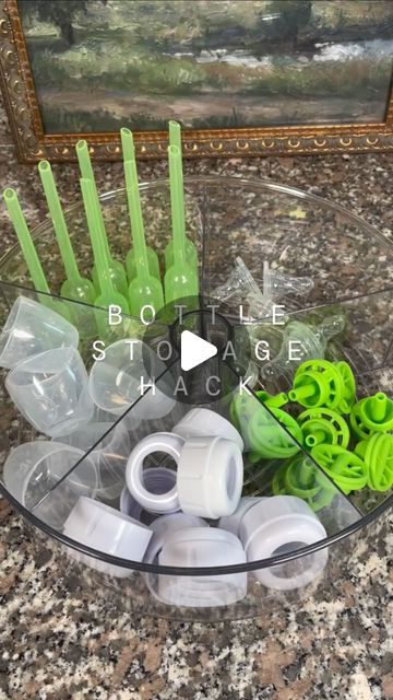 Haley Slank on Instagram: "Looking for a better way to organize your bottle cabinet? I have a hack for you! #organize #organized #organizeyourlife #organizedhome #organization #organizationideas #organizationhacks #organizationtips #mom #momlife #momtobe #mother #motherhood #baby #babyshower #babies #babiesofinstagram #babiesbabiesbabies #babymusthaves #babybottle #babybottles #drbrowns #trending #trendingreels #viralvideos #viral #foryou #foryoupage #fyp #fypシ" Baby Storage Kitchen, Baby Bottle Storage Ideas, Bottle Organization Kitchen, Kitchen Baby Organization, Baby Cabinet Organization, Dr Browns Bottle Organization, Baby Bottle Cabinet Organization, Baby Bottle Storage For Small Kitchens, Organize Baby Bottles