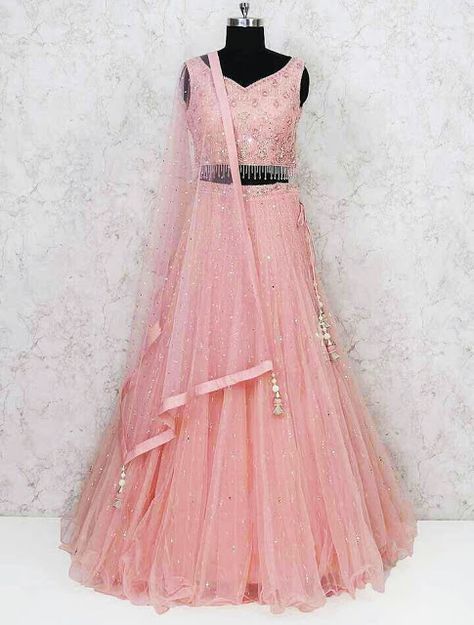 Peach Color Wedding, Light Pink Lehenga, Akanksha Singh, Lehenga Designs Latest, Lehenga Choli For Wedding, Latest Designer Lehenga, Pink Lehenga Choli, Choli For Wedding, Bridal Lengha