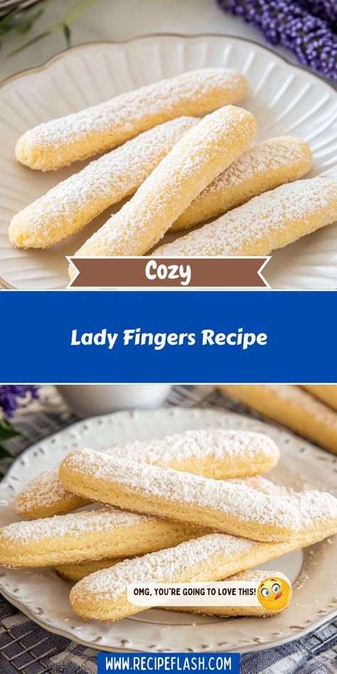 Satisfy your sweet tooth with this scrumptious Lady Fingers Recipe! These elegant sponge cookies are a fantastic base for your favorite dessert dips, from velvety chocolate to refreshing fruit flavors. Quick to whip up, they’ll be a hit at any gathering. Enjoy a delightful twist on classic desserts! Sponge Cookies, Homemade Ladyfingers, Lady Fingers Recipe, Baking Games, Lady Fingers, Dessert Dips, Favorite Dessert, Scrumptious Desserts, Classic Desserts