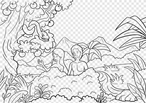 Eve Garden Of Eden, Sunday School Coloring Pages, School Coloring Pages, Garden Of Eden, Sunday School, Mandala Art, Eden, Printed Shower Curtain, Coloring Pages