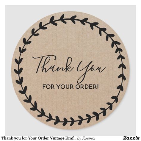 Thank you for your order! Show your appreciation with this vintage kraft paper classy round sticker. #thankyou #order . #Thank_You_For_Your_Order_Stickers #Thank_You_Stickers_Printable_Free #Bible_Verse_Wall_Decals #Thank_You_For_Order Thank You For Your Order Stickers, Custom Hard Hats, Custom Wall Stickers, Hard Hat Stickers, Bible Verse Wall Decals, Fancy Fonts, Thanks Card, Custom Water Bottles, Thank You Stickers