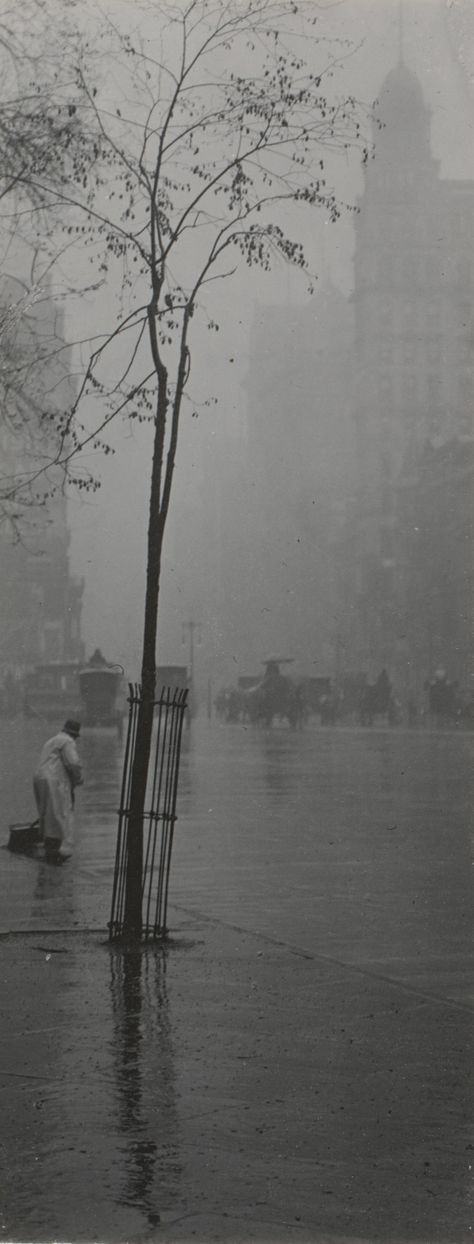 Alfred Stieglitz. Spring Showers. c. 1900 Spring Showers, Diane Arbus, Robert Mapplethorpe, Alfred Stieglitz, Spring Shower, Richard Avedon, History Of Photography, Famous Photographers, New York Art