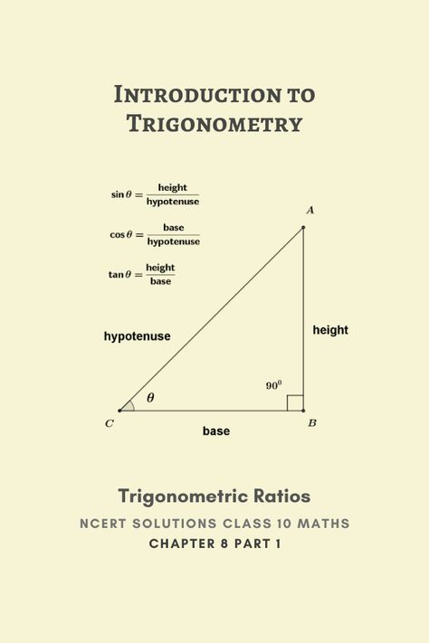 NCERT solutions for class 10 maths Chapter 8 Introduction to Trigonometry part 1 Trigonometric ratios | SureSolv Trigonometry Aesthetic, Trigonometry Class 10, Ncert Class 10, Trigonometric Ratios, Branding Aesthetic, Geometry High School, Physics Notes, Origami Star, Cute Stationary School Supplies