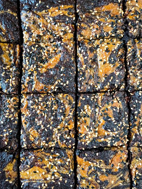 Tahini, Miso, & Maple Swirl Brownies – We Are All Magic Kerrygold Butter, Sweet Bakes, Swirl Brownies, Bean Brownies, White Miso, Food Mood, Desserts Vegan, Gluten Free Brownies, Brownie Points