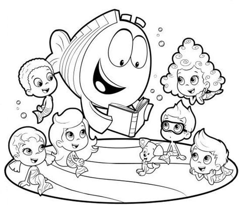 Nick Jr Coloring Pages, Bubble Guppies Coloring Pages, Bubble Pictures, Puppy Coloring Pages, Bubble Guppies Birthday, Birthday Coloring Pages, Valentine Coloring Pages, Start Painting, Easter Coloring Pages