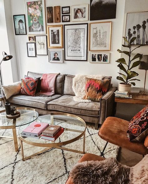 Bohemian House, Small Living Room Decor, Home Design Decor, A Living Room, Small Living Room, Design Living, Design Case, Handmade Home, Living Room Interior