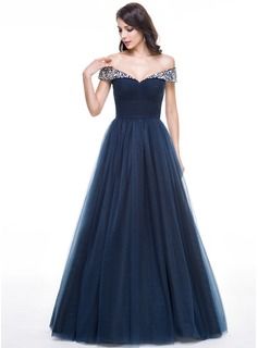 Off Shoulder Gowns, Formal Dresses Cheap, Tulle Gowns, Recital Dress, Prom Dresses Off The Shoulder, Cheap Formal Dresses, Ruffle Beading, Tulle Evening Dress, Cheap Evening Dresses