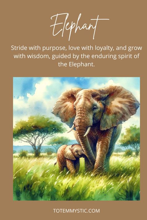 The spiritual meaning of an elephant encompasses wisdom, strength, and loyalty, guiding us towards deeper connections and resilience in the face of life's challenges. #spirit animal #spiritual meaning #totem #power animal Meaning Of Elephants, Animal Guides Spiritual, Animals Meaning Spiritual, Spiritual Elephant, Elephant Spirit Animal, Elephant Symbolism, Animal Elephant, Lost In Life, Totem Animals