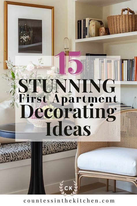 First apartment decorating Apartment Decor Tips, Apartment Decorating Tips, First Apartment Gift Ideas, Decorating An Apartment On A Budget, First Apartment Hacks, Small Apartment Wall Decor, Ugly Apartment Decorating, Bathroom Aesthetic Apartment, Rented Apartment Decor