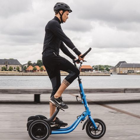 A step machine on wheels for an efficient full-body workout. Step Machine, Heart Pump, Chest Muscles, Cool Bicycles, Biking Workout, Skis, Body Workout, Tricycle, Heart Rate