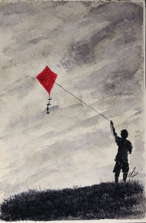 Kite Tattoo, Fly Drawing, Romain Gary, Fly A Kite, The Kite Runner, Red Kite, Go Fly A Kite, Kite Flying, Children Toys