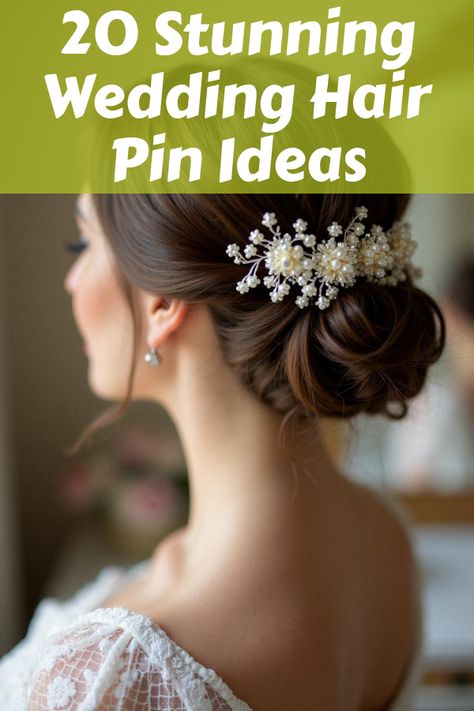 Did you know that the right wedding hair pin can completely transform your bridal look? Unveil breathtaking possibilities with exquisite hair accessories. Dive into our stunning gallery of 20 photos showcasing romantic, vintage, and modern styles. Discover how bridal hairpins, sparkling tiaras, and elegant clips add that perfect touch to your big day. Don't miss the secret to flawless bridal hair—click to explore! Hair Pin Ideas, Diy Bridal Hair, Bridal Hairpins, Wedding Hair Pin, Pin Ideas, Elegant Wedding Hair, Diy Bridal, Wedding Hair Pins, Bridal Look