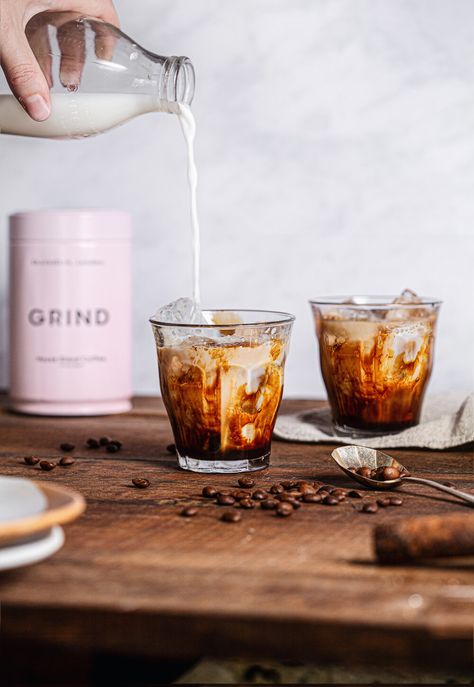 Iced Coffee With Instant Coffee, Coffee With Instant Coffee, Milk Photography, Gallbladder Removal, Make Iced Coffee, Grind Coffee, Customization Ideas, Coffee Shop Photography, How To Make Ice Coffee