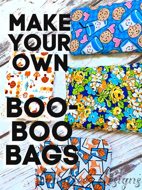 Make Your Own Boo-Boo Bags (Rice Freezer Bags) – LadyBeez Designs Boo Boo Bags Diy, Market Sewing Projects, Diy Booboo Bags, Snack Bag Sewing Pattern, Rice Bags Diy Heating Pads Instructions, Boo Boo Bunny Ice Packs Diy, Diy Boo Boo Ice Pack, Sew Rice Heat Pack, Rice Bags Diy Heating Pads Cute