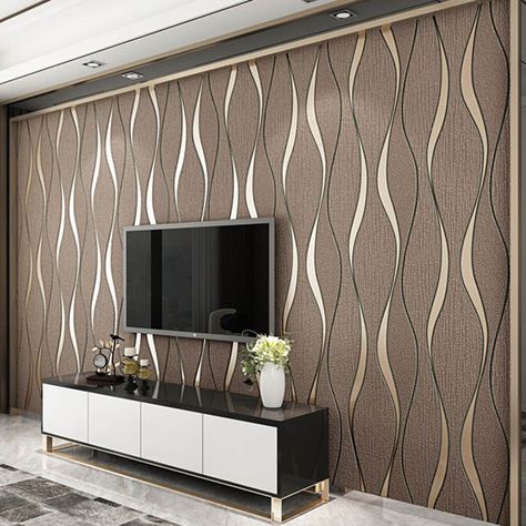 Online Shop 3D Striped Wallpaper For Walls Roll Living Room TV Background Wall Decoration Paper Wall Papers Home Decor Modern Papier Peint | Aliexpress Mobile Indented Wall Decor Ideas, 3d Striped Wallpaper, Strip Wallpaper, Stripped Wallpaper, Cheap Wallpaper, Waves Wallpaper, Stripes Wallpaper, Striped Wallpaper, Hotel Decor