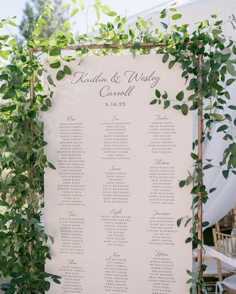 Minimal Wedding Seating Chart with Greenery 200 Person Seating Chart, Greenery Seating Chart, Watercolor Seating Chart, Whimsical Seating Chart, Whimsical Wedding Seating Chart, Classy Seating Chart Wedding, Garden Seating Chart, Wedding Seating Display, Seating Chart Rustic