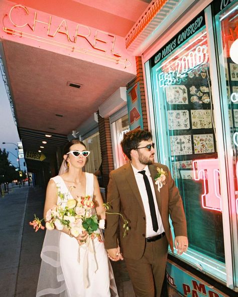 Vegas Elopement Photographer (@lasvegaselopement) • Instagram photos and videos Wedding Photos Vegas, New Vegas Aesthetic, Las Vegas Wedding Aesthetic, Elvis Wedding Vegas, Elope Vegas, Retro Vegas Wedding, Retro Engagement Photos, Elvis Wedding, Vegas Engagement