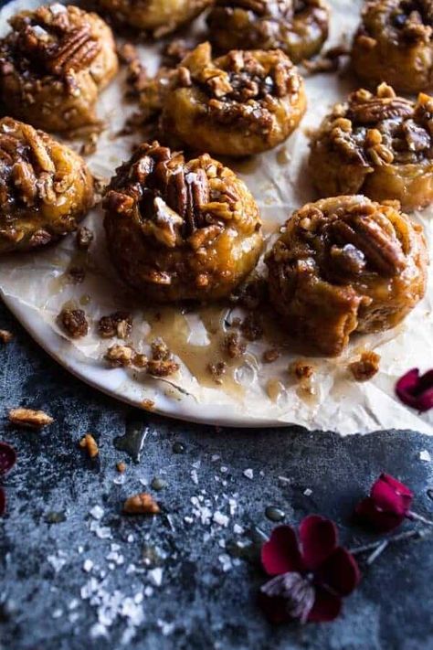 Cheat's Brown Butter and Salted Maple Pecan Sticky Buns + Video. Best Ina Garten Recipes, Pecan Sticky Buns, Puff Pastry Desserts, Ina Garten Recipes, Best Christmas Recipes, Maple Pecan, Half Baked, Sticky Buns, Puff Pastry Recipes