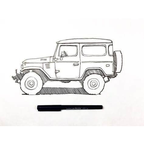 N/A Jeep Art, Car Stripes, American Pickup Trucks, Jeep Stickers, Process Design, Classic Jeeps, Toyota Fj40, Mini Doodle, Phone Decals