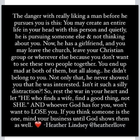 Yep Heather Lindsey, Godly Relationship Quotes, He Has A Girlfriend, Godly Dating, Relationship Goals Quotes, Christian Quotes Prayer, Godly Relationship, Christian Dating, Godly Marriage