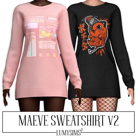 MAEVE SWEATSHIRT V2 - The Sims 4 Create a Sim - CurseForge Sims 4 Anime Cc Maxis Match, Sims 4 Cc Nerd Clothes, Sims 4 Horror Movie Cc, Sims 4 Cc Clothes Anime, Sims 4 Mods Anime, Sims Cc Anime, Sims4 Cc Anime, Sims 4 Nerd Cc, Anime Cc Sims 4