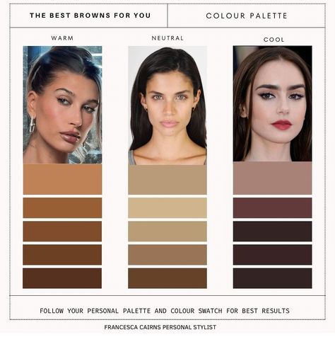 Feminine Tips, Cool Winter Color Palette, Neutral Skin Tone, Color Seasons, Skin Undertones, Colour Analysis, Simple Makeup Tips, Winter Color Palette, Brown Color Palette