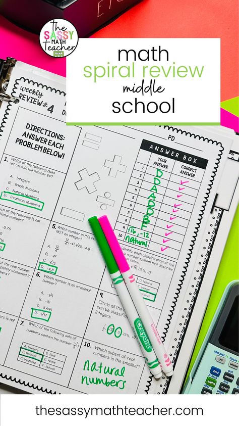 7th grade math spiral review that will help math content stay fresh for your students all year long! Middle School Math Early Finishers, 7th Grade Math Classroom Setup, Middle School Sped Classroom Setup, Teaching Middle School Math, Middle School Classroom Math, 6th Grade Classroom Set Up Middle School, Middle School Math Classroom Setup, 7th Grade Math Classroom, Classroom Setup Middle School