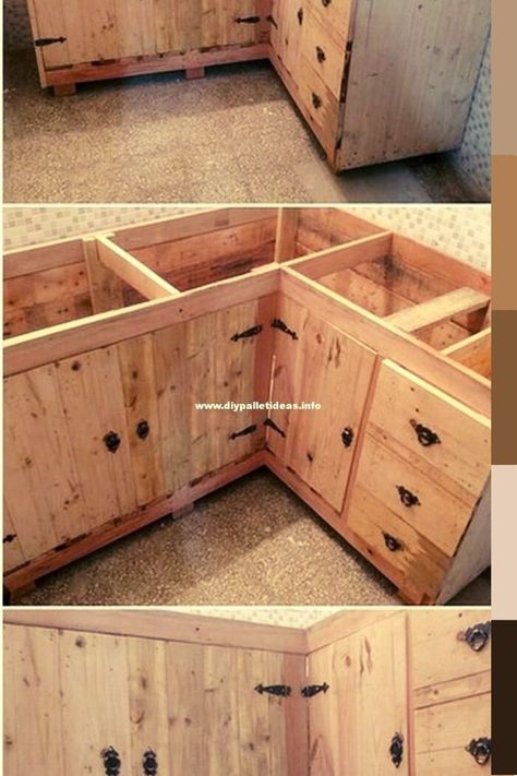 50 Top Trend Corner Cabinet Ideas | Designs For 2021 Pallet Kitchen Cabinets, Pallet Kitchen, Corner Kitchen Cabinet, Rustic Kitchen Cabinets, Pallet Projects Furniture, Pallet Designs, Cabinet Ideas, Corner Cabinet, Diy Kitchen Cabinets