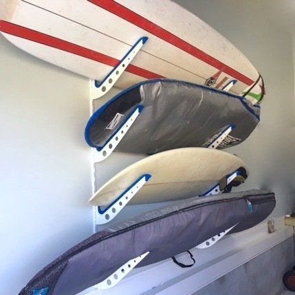 Amazon.com: Adjustable Metal Surf Storage Rack | 4 Surfboard Wall Mount | StoreYourBoard: Sports & Outdoors Surf Rack Wall, Surf Storage, Surf Board Rack, Sports Gear Storage, Surfboard Wall Rack, Outdoor Gear Storage, Surfboard Storage, Surf Rack, Garage Systems