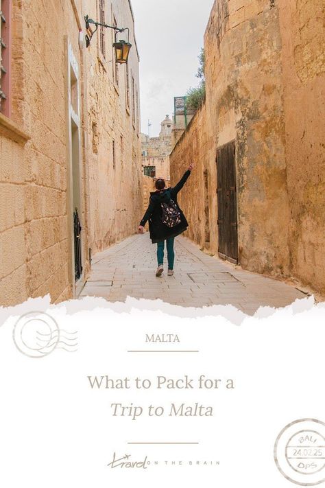 Planning a holiday in Malta, Europe? Then I not only have an entire series on blog posts with lots of travel tips on local destinations and day trips, but a packing list. #malta #europe #traveltips #packinglist Malta Packing List, Malta Outfit Ideas Autumn, Malta In December, Malta In March, Malta Outfits, Malta In November, Packing List Spring, Malta Europe, Travel Malta