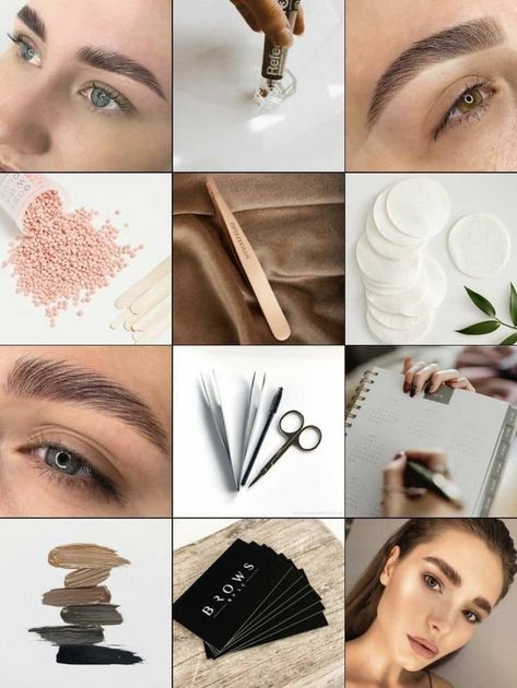 Brow Studio Ideas, Instagram Eyebrows, Phibrows Microblading, Instagram Brows, Brow Studio, Instagram Feed Layout, Henna Brows, Eyelash Extensions Styles, Instagram Feed Ideas Posts