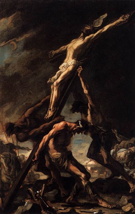 aising of the Cross, Alessandro Magnasco, 1667 – 1749 Christian Imagery, Biblical Artwork, Jesus Drawings, The Crucifixion, Jesus Artwork, Rennaissance Art, Jesus Christ Art, Catholic Images, Christian Artwork