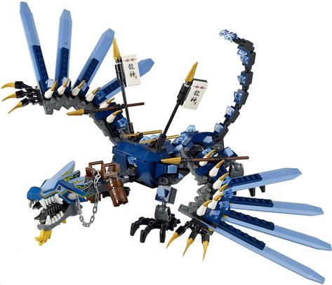 2521 Lightning Dragon Battle | Brickipedia | FANDOM powered by Wikia Lego Ninjago Dragon, Ninjago Toys, Lightning Dragon, Dragon Wagon, Elemental Dragons, Lego Universe, Ninjago Dragon, Lego Building Blocks, Ninjago Kai