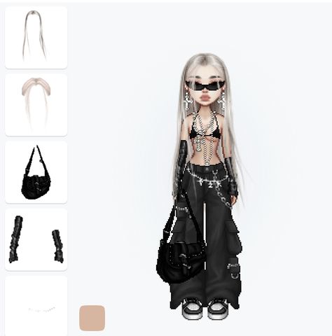 Everskies outfit idea by @lonelyjunes Y2k Everskies, Best Dress Up Games, White Y2k, Gigi Hadid Outfits, Everskies Outfits, Sky Fit, Play Outfit, Bratz Inspired Outfits, Outfits Y2k