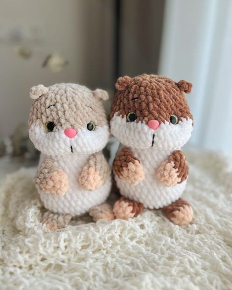 Knitting Toy Hamster Free Pattern – Amigurumi Hamster Crochet Pattern Free, Crochet Hamster Pattern Free, Crochet Hamster, Hamster Plush, Crochet Bodies, Christmas Crochet Pattern, Amigurumi Animals, Crochet Animals Free Patterns, Baby Yarn