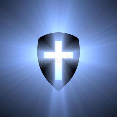 Shield with blue cross light flare. Shield with a blue cross sign illustrated wi #Sponsored , #Ad, #sign, #flare, #powerful, #illustrated, #blue Christ Background, Cross Sign, Light Shield, Light Flare, Blue Cross, Defense, Beams, Stock Illustration, Portfolio