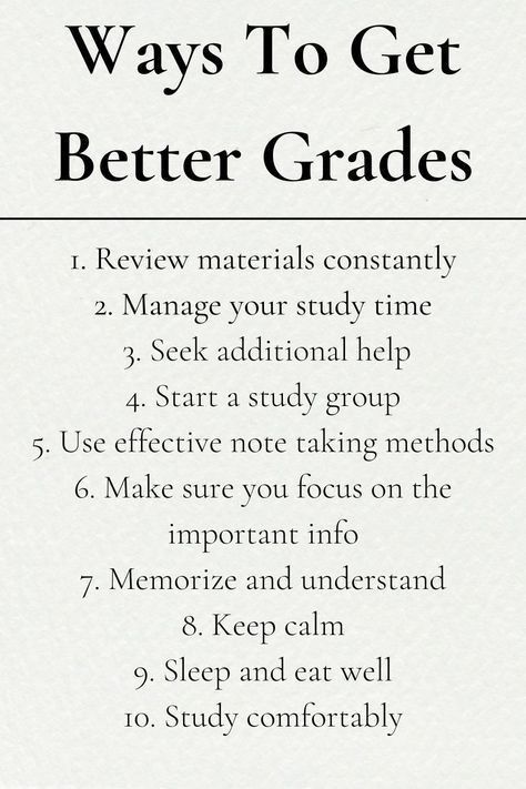 Ways To Study For School, How To Get Better Grades, How To Study Better, How To Get Good Grades, Tips For Good Grades, School Study Motivation, Study Planning, Get Better Grades, Motivation Hustle