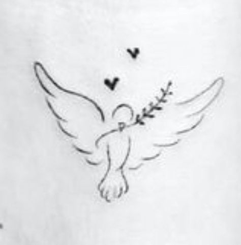 Heaven Birds Tattoo, Dove Tattoo Design For Women, Simple Dove Tattoo, Simple Angel Tattoos, Peace Dove Tattoos, Envelope Tattoo, Faith Tattoo Designs, Arrow Tattoos For Women, Yellow Rose Tattoos