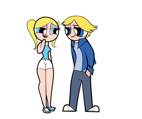 Bubbles and Boomer ~My Style~ by sapteradragon.deviantart.com on @DeviantArt Buttercup And Butch, Powerpuff Girls Teenagers, Bubbles And Boomer, Powerpuff Boys, Blossom Bubbles And Buttercup, The Simpsons Movie, Drawing Superheroes, Rowdyruff Boys, Ppg And Rrb