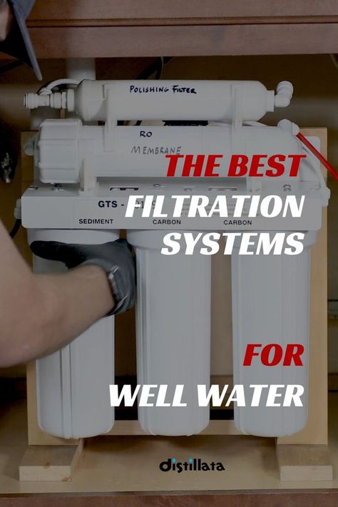 We can all agree that well water has its drawbacks– rusty stains, mineral build-up, a heavy taste, and sometimes a terrible smell. What if all of those issues are solved with a reverse osmosis water filtration system and a few insider tips? You can enjoy clean, fresh water without the hassle.  In this article, we will tell you which water filtration system to choose. Plus, tips for optimal performance, and how much you can expect to spend (don't worry, it's less than you think). Well Water Filtration System, Iron Water, Well Water, Reverse Osmosis Water, Best Water, Water Filtration System, Reverse Osmosis, Water Well, Water Filtration