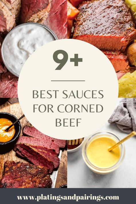 Wondering what the best sauces for corned beef are? Here's 9+ delicious sauce recipes that are perfect for your St. Patrick's day feast. Gravy For Corned Beef, Creamy Horseradish Sauce For Corned Beef, White Sauce Recipe For Corned Beef, Sauce For Corned Beef And Cabbage, Corned Beef Sauce Recipe, Corn Beef Sauce, Horseradish Sauce For Corned Beef, Sides For Corned Beef, Cornedbeef Recipe