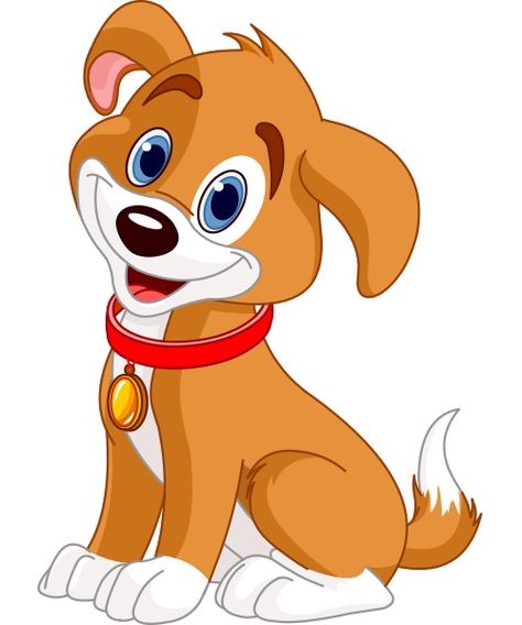 Puppy with Collar Dog Wheelchair, Dog Clip Art, Ceramics Art, Dog Vector, Dog Clip, Happy Puppy, Puppy Care, Animal Clipart, Drawing Tutorials