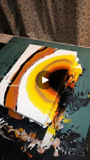 66 reactions · 16 shares | Sunflower paint pour tutorial with commentary by yours truly. | Donelle Gale | Donelle Gale · Original audio Sunflower Pour Painting, Pour Paint, Flower Paintings, Pouring Painting, Sunflower Painting, Pour Painting, Acrylic Pouring, Yours Truly, Flower Painting