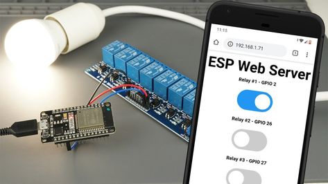 ESP32 Relay Module – Control AC Appliances (Web Server) - Open Electronics - Open Electronics Arduino Home Automation, Arduino Wifi, Esp8266 Projects, Diy Home Automation, Arduino Modules, Arduino Led, Arduino Projects Diy, Iot Projects, Robotics Projects