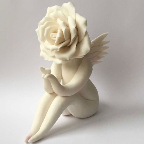 Rose Sculpture to buy online - Flower People by Carolyn Clayton Handmade Things To Sell, Ceramic Sculpture Artists, Flower Person, Buckingham House, Angel Sculpture Art, Ceramic Carving, Rose Sculpture, House Design Interior, Sculpture Art Clay