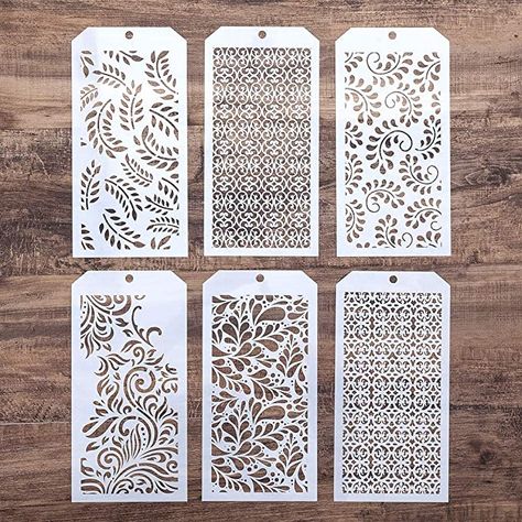 AmazonSmile: DIY Decorative Stencil Template for Scrapbooking Paiting on Wall Furniture Crafts,Set of 6 (Seamless Leaf): Home Improvement Painting On Wall, Bird Stencil, Basic Painting, Wall Furniture, Leaf Stencil, Drawing Stencils, Mandala Stencils, Plastic Stencil, Painting Templates