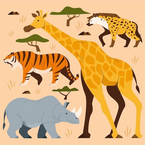 Biodiversity Background, Wild Animals Illustration, Middle School Design, Zoo Project, Preschool Rooms, Animals Illustration, Kids Illustration, Animal Book, Art Curriculum