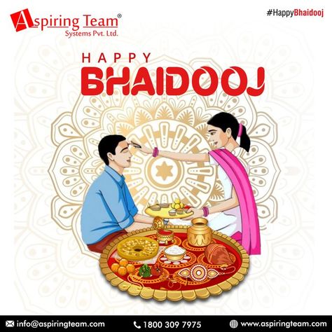 #AspiringTeam #BhaiDooj #BhaiDoojSpecial #Bhai #BhaiBehen #BrotherSisterLove #Festival #Wishes #India Happy Bhai Dooj, Bhai Dooj, Festival Wishes, Brother And Sister Love, India, Festival